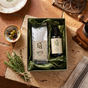Gift set no.01 - Craft coffee beans 500 g & Olive oil extra virgin Tuscan 500 ml - Limited Edition