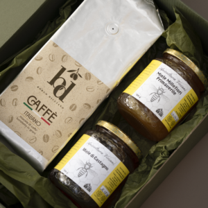 Gift set no.02 – Craft coffee beans 500 g & Tuscan Honeys 1 kg  – Limited Edition